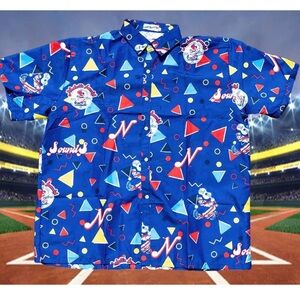 Nashville Sounds MiLB Throwback Decades Button Up Shirt Size XL Baseball